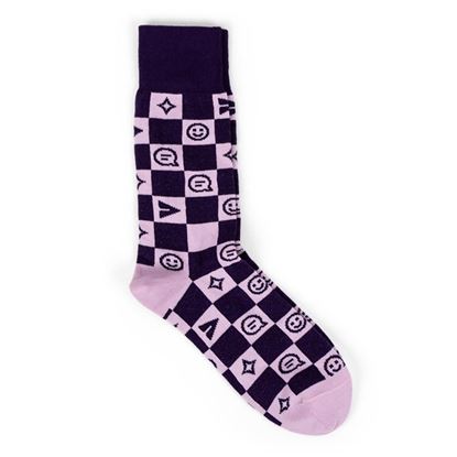 Socks - Purple Checkers